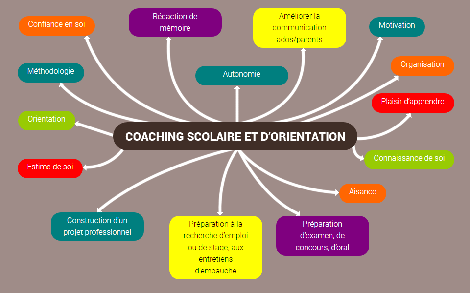 coaching scolaire et d orientation mindmap